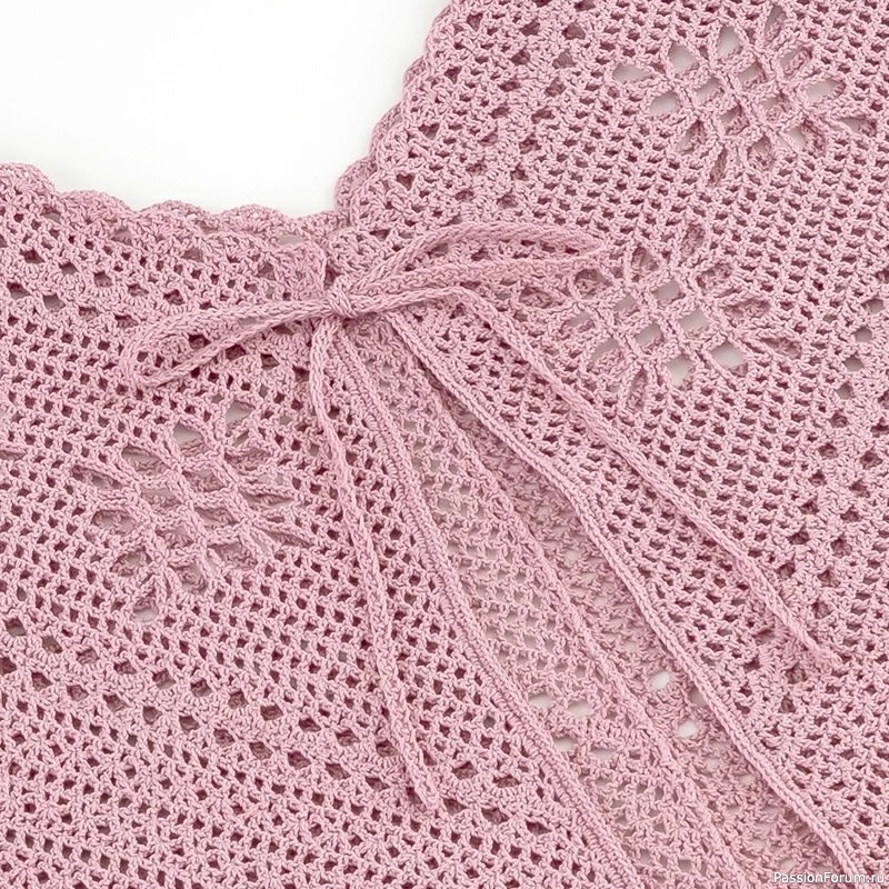 Накидка крючком. Схема