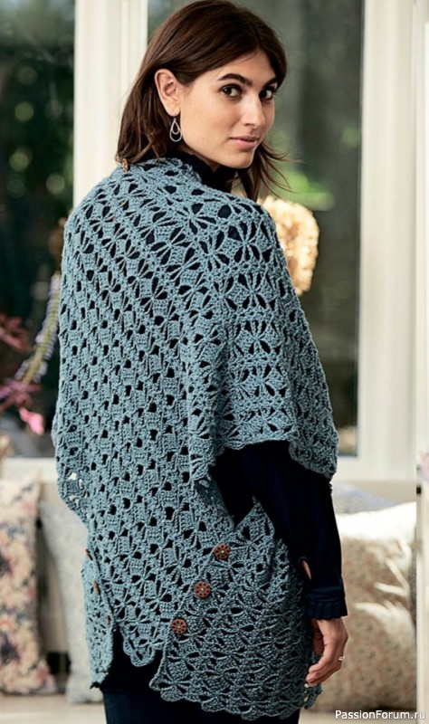 Ажурный шарф-трансформер. Описание