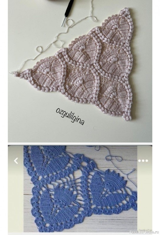 Шарф-кимоно с ажурными сердечками и бахромой