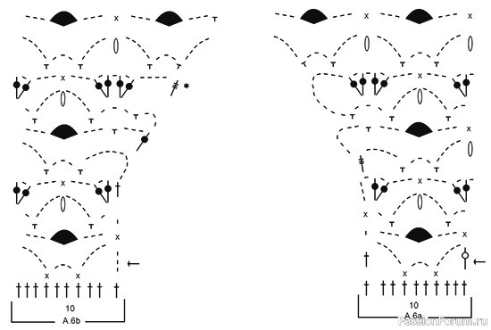 Ажурный топ крючком нежно-голубого цвета. Описание