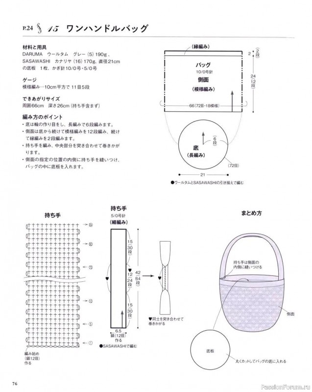 Сумочка крючком. Схема вязания