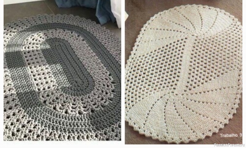 Вяжем овальный ковер крючком. Схемы