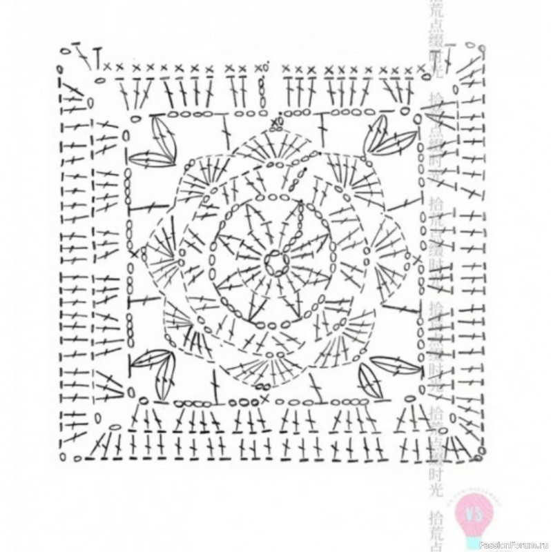 Джемпер из мотивов. Схемы