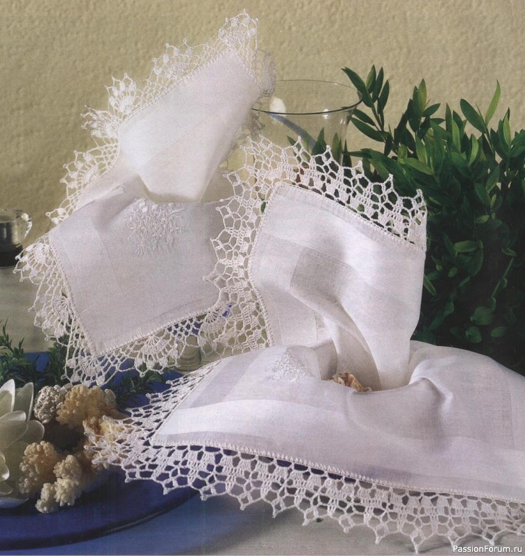 Вязаное кружево крючком. Схемы