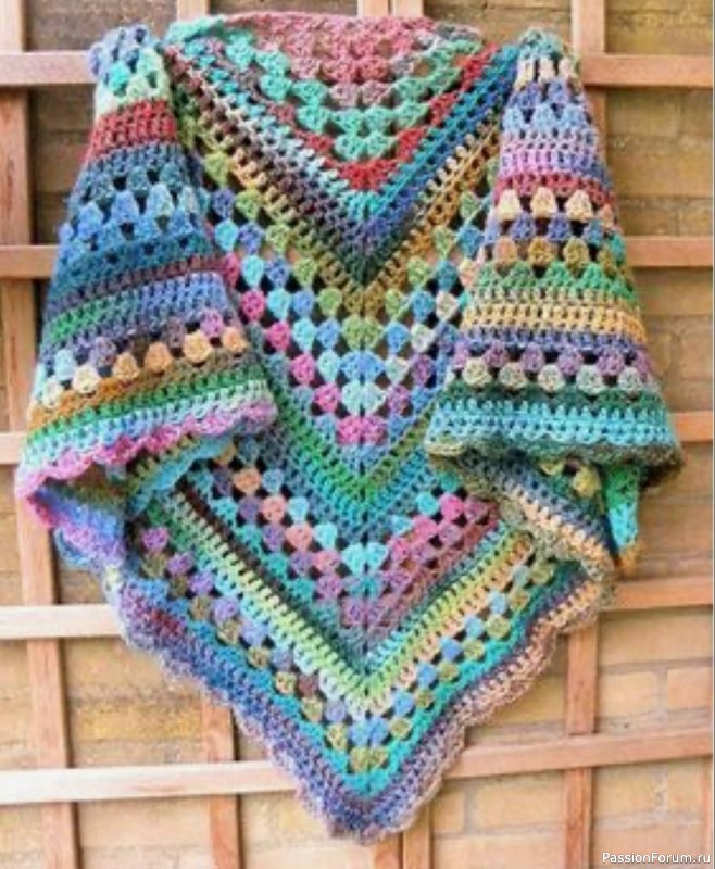Пончо радужное. Схема