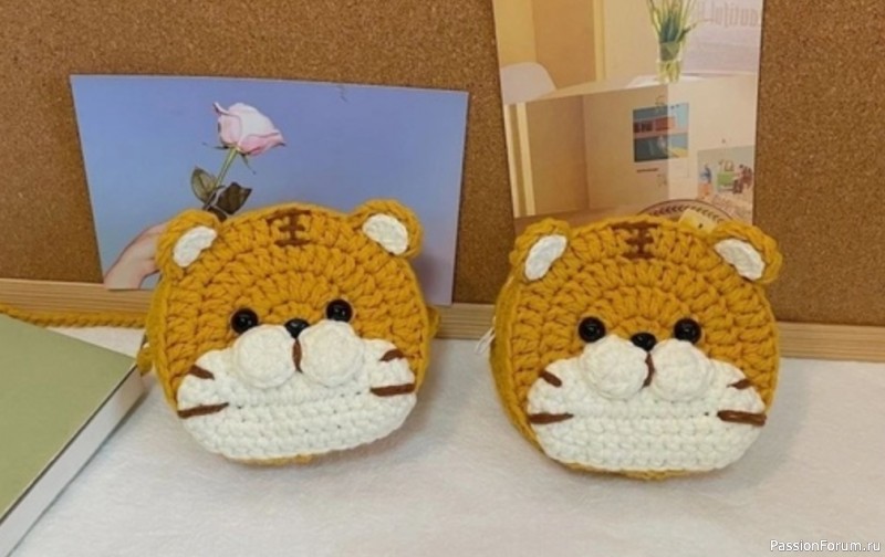 Сумочка тигренок крючком. Описание