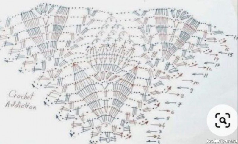 Шарф-кимоно с ажурными сердечками и бахромой