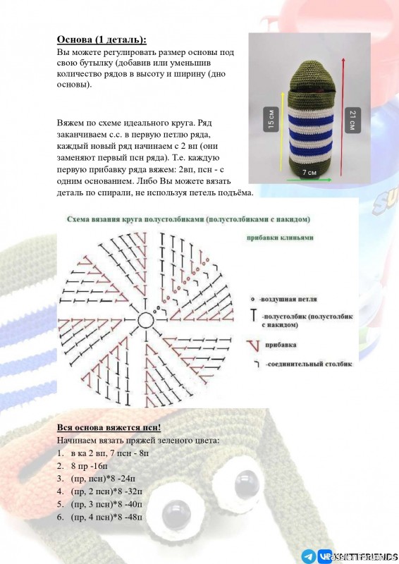 Сумочка для воды "Жабка". МК