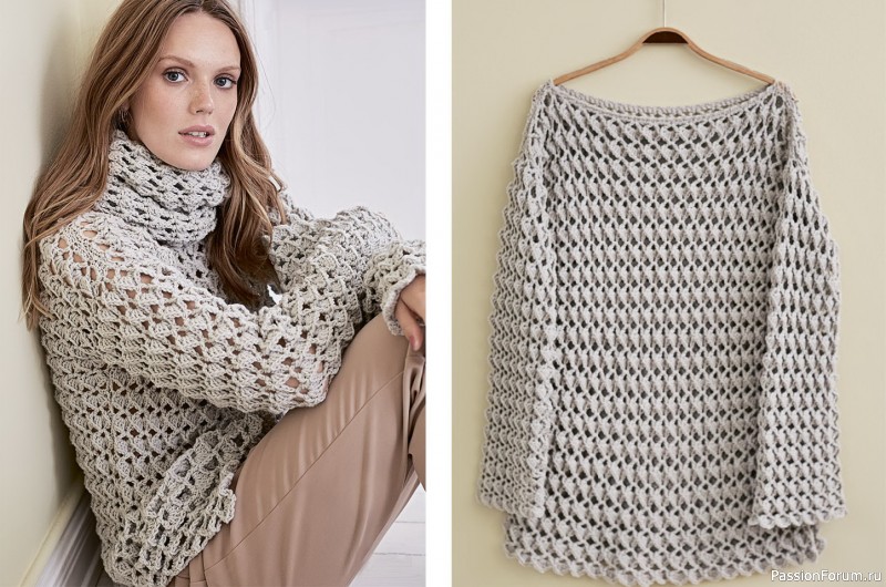 Ажурный джемпер и снуд