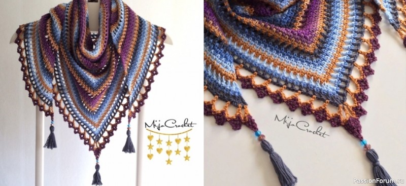 ​Шaль "Тaйгa" от Mijo Crochet. Схема