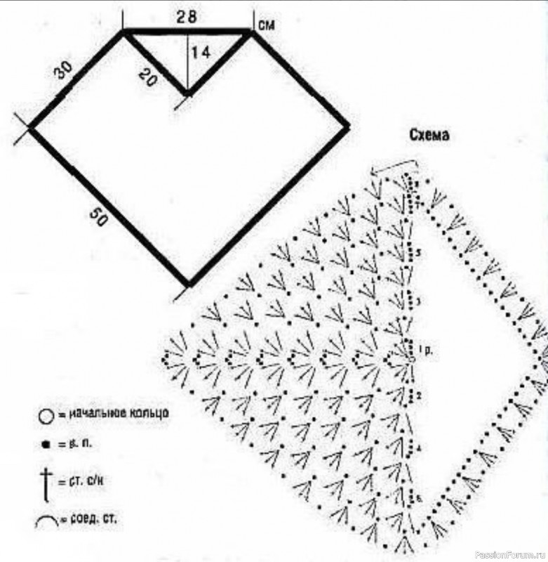 Летний вязаный топ крючком. Схемы