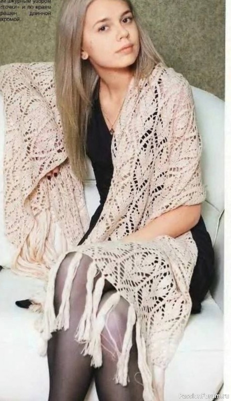 Ажурная шаль. Схема