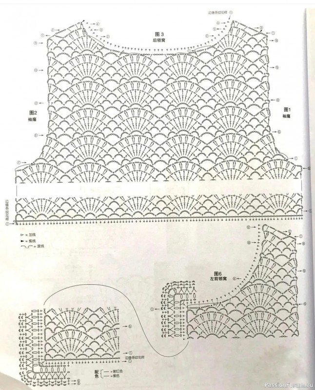 Кардиган крючком. Схема