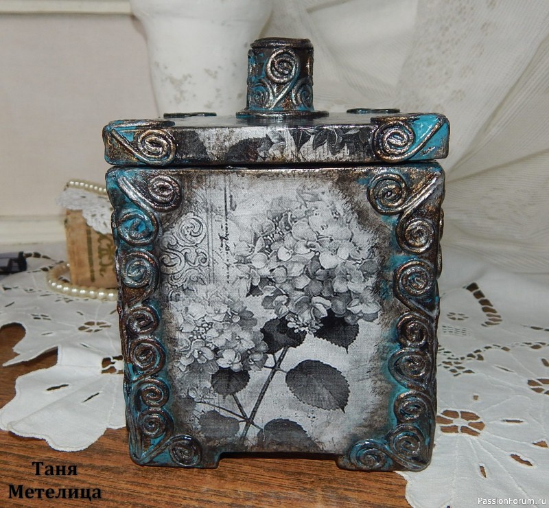 Шкатулка "Гортензии".