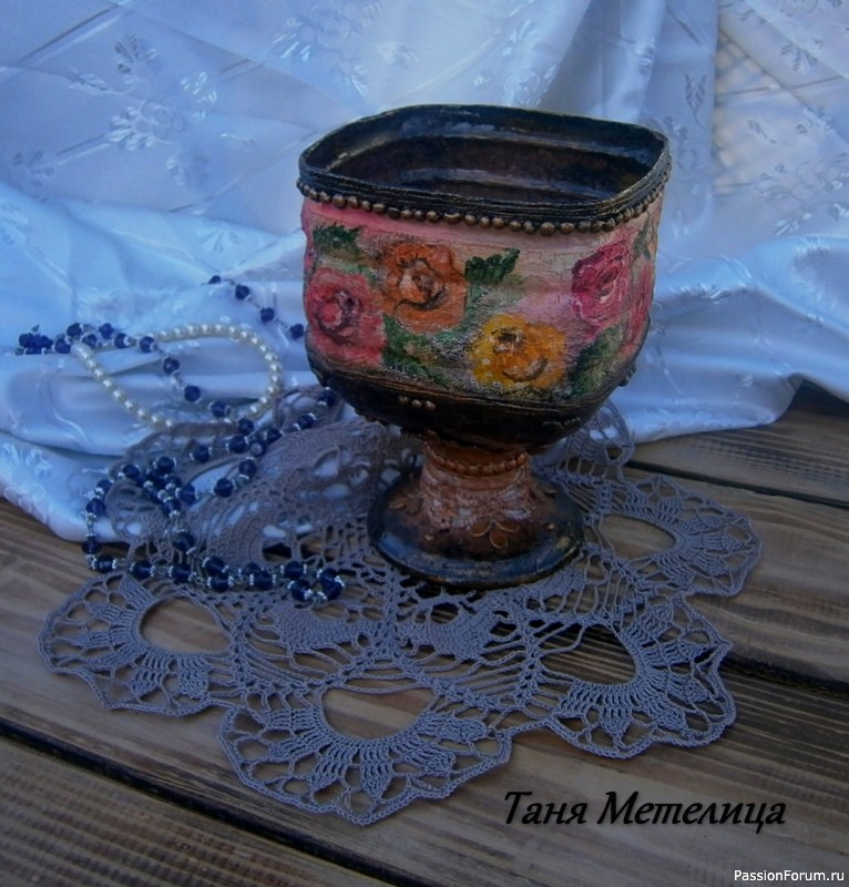 Конфетница из пластиковой банки. МК.