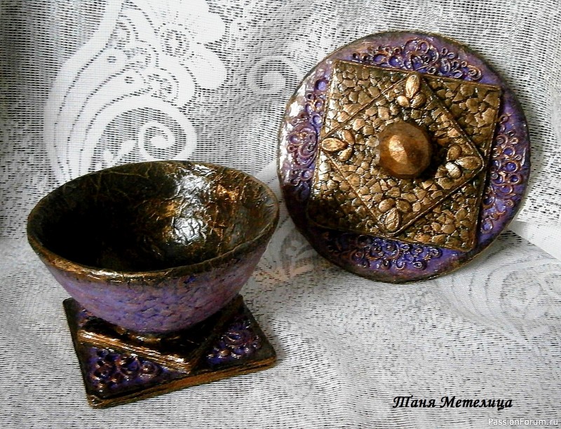 Шкатулочки из ненужной керамики. МК.
