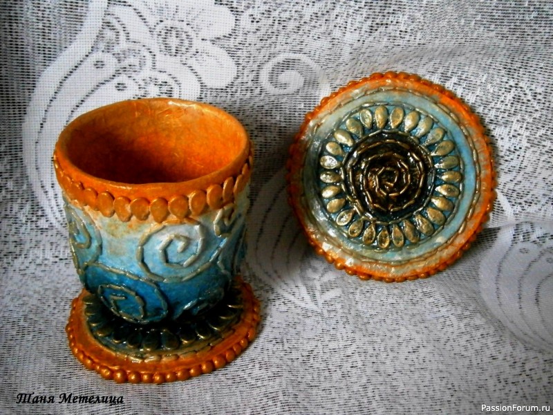 Шкатулочки из ненужной керамики. МК.