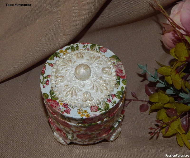 Шкатулочка "Розовый сад".