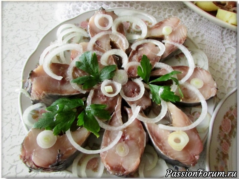 Скумбрия, солёная по-домашнему