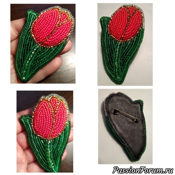 Эскиз для броши тюльпан