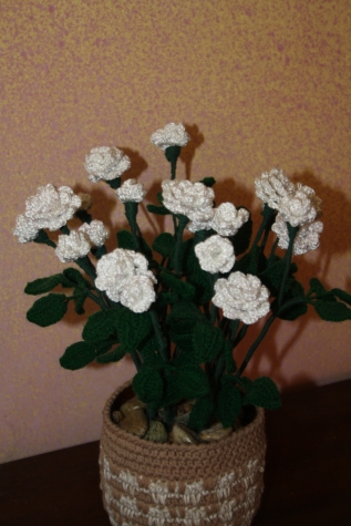 Вязаные букеты