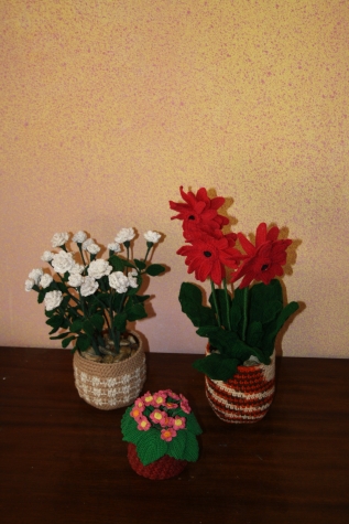 Вязаные букеты