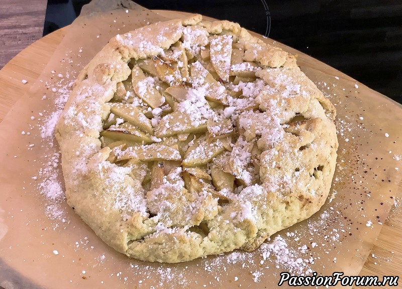 Постный пирог с яблоками - галета