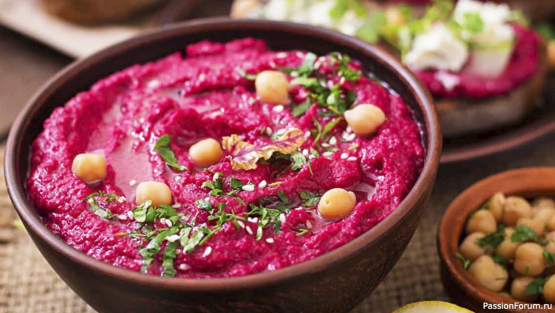 Новый рецепт! Свекольный хумус - закуска с еврейской душой!