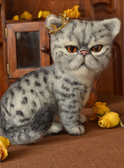 КОТЫ и КОШКИ Натальи Кузнецовой. Сухое валяние
