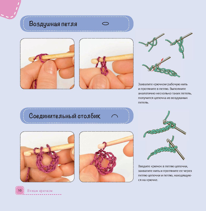 Вяжем крючком. Популярные узоры 1 часть