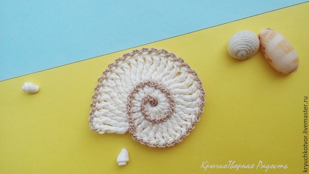 Потрясающая пляжная сумка с вязаными ракушками и морскими звездами. МК