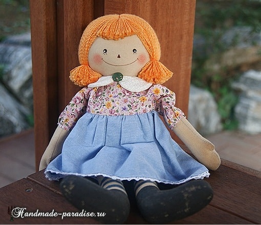Текстильная кукла примитив своими руками (19)