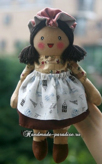 Текстильная кукла примитив своими руками (14)