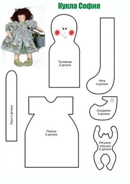 Кукла ручной работы, Handmade doll, Выкройка текстильной куклы, handmade doll, fabric doll, textile doll, free doll pattern