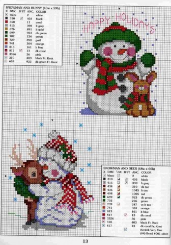 Мини новогодние схемы