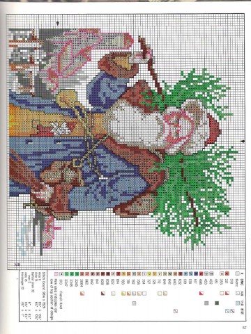 Схемы для вышивки Винтажные Санты