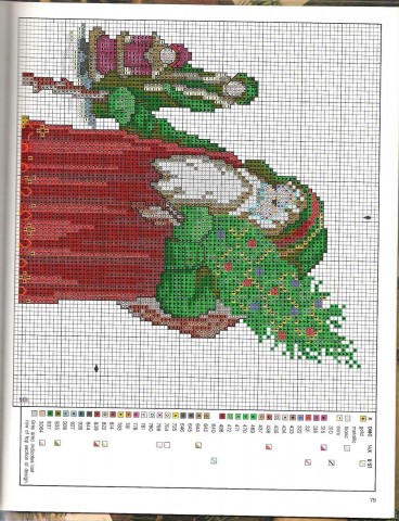 Схемы для вышивки Винтажные Санты