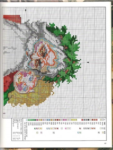 Схемы для вышивки Винтажные Санты