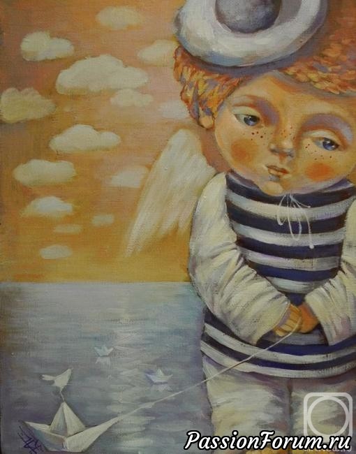 Дети, Ангелыи Коты от художника Кира Панина
