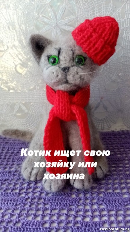 Котик из кошачей шерсти