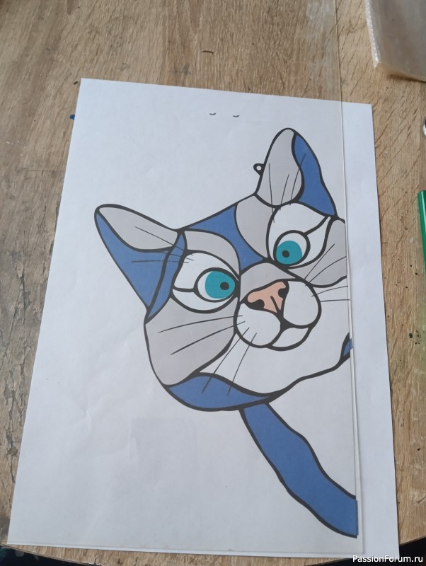 Витражный котик. МК