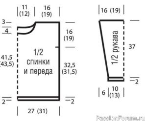 Пуловер спицами