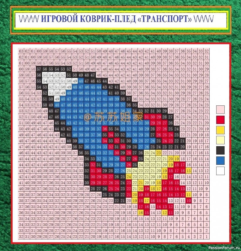 ЯРКИЕ ИГРОВЫЕ КОВРИКИ С ИГРУШКАМИ КРЮЧКОМ! ЧАСТЬ 1 – коврик «ТРАНСПОРТ» для мальчиков.