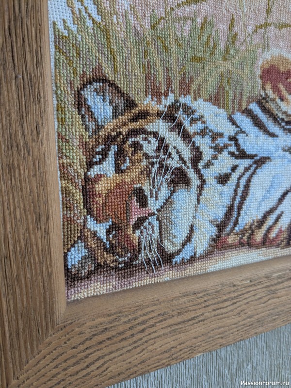 Тигра бояться - в лес не ходить, или вышитая "Сиеста"