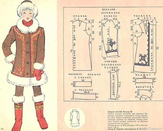 Детское платье -1981. Выкройки