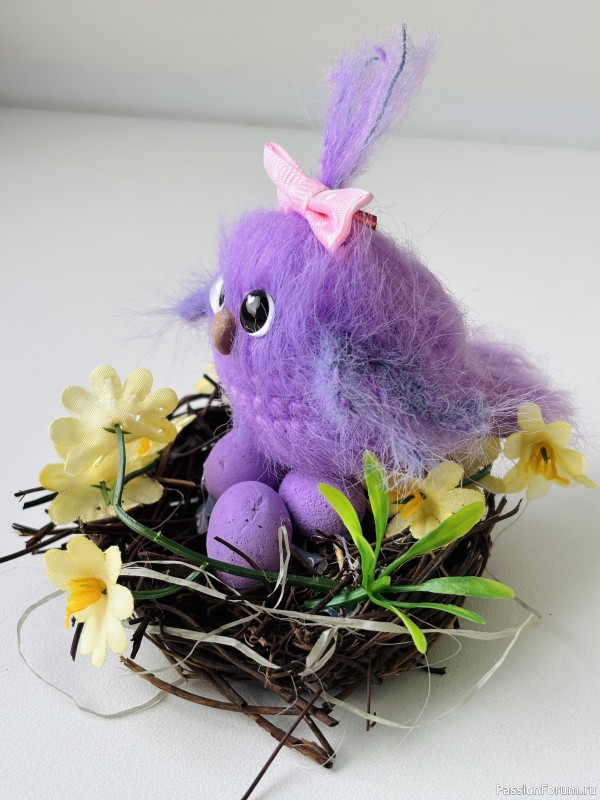 Птичка вязаная крючком