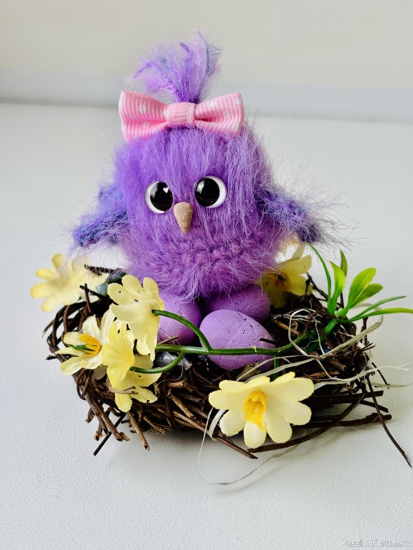 Птичка вязаная крючком