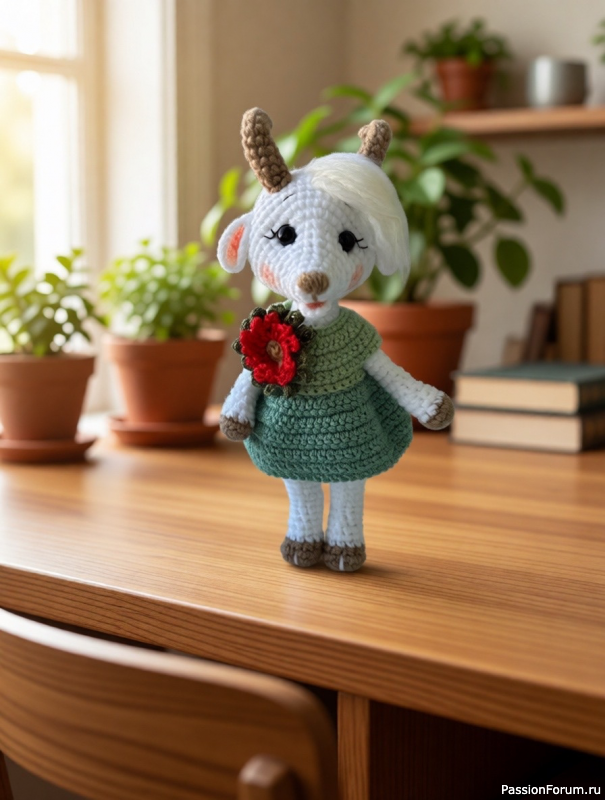 Коза вязаная