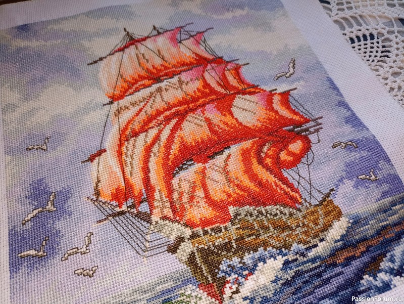 Вышивка крестом Алые паруса