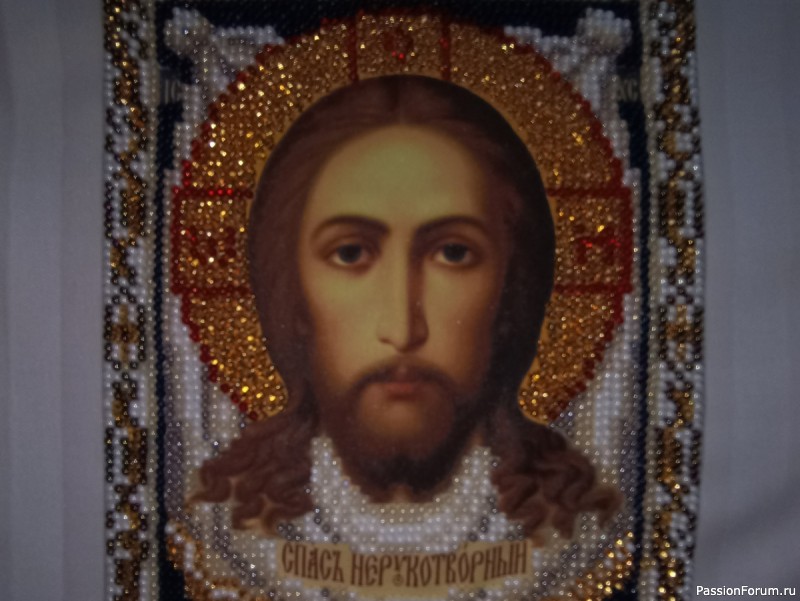 Бисерная вышивка Спас Нерукотворный